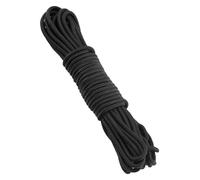 KINGLAKE Paracorde 5mm Noir, 15M Corde en Nylon épaisseur pour Bateau Gonflable, Linge, d'auvent, pour Attacher Le Jardin, Projets d'artisanat, Camping en Plein Air
