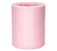 KINGLAKE Ruban en papier raphia naturel - 200 m - Pour projets d'artisanat, emballage cadeau, tissage et jardinage - Rose