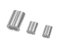 KingLan 100Pcs M1.5 M2 M3 Aluminium Sertissage Boucle Manchon Câble Cordon Manchon De Câble Clip - M1.5