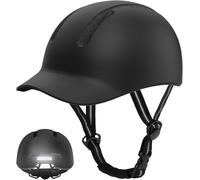 KINGLEAD Casque de vélo, Urban Commuter - Casque de vélo élégant pour homme et femme - Pour cyclisme, trekking, ville - Scooter pour homme - Réglable (noir, M : 54-58 cm)