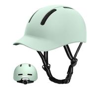 KINGLEAD Casque de vélo, Urban Commuter - Casque de vélo élégant pour homme et femme - Pour cyclisme, trekking, ville - Scooter pour homme - Réglable (vert menthe, M : 54-58 cm)
