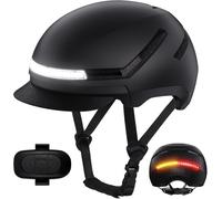 KINGLEAD Casque Velo avec Lumière, Certifié CE et NTA 8776, Télécommande sans Fil, Éclairage Avant/Arrière et Clignotants, Rechargeable USB, Ajustable - Casque Vélo pour Adulte