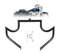 Kinglemc Barre de Protection Moteur pour Harley Davidson Touring Road Glide Road King Street Glide Electra Glide CVO et Trike modèles 97-08 (Moustache Noir)