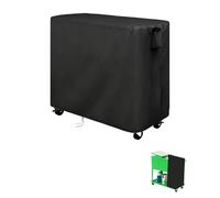 Kingling Housse de chariot glacière pour chariot glacière de 65 à 80 quqrt - Imperméable - Pour fête de terrasse - Avec roulettes - Housse de chariot d'extérieur noire - 81,3 x 45,7 x 81,3 cm (L x l x