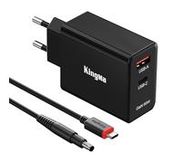 Kingma 65w Chargeur USB pour Ordinateur Portable, Adaptateur Secteur Chargeur Mural à 2 Ports, câble de Charge Rapide 1,8 m (4,8 * 1,7 mm), pour HP Pavilion touchsmart sleekbook/Envy 4 6 Series