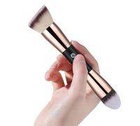 KINGMAS Pinceau à fond de teint double face avec pointe biseautée/pointue pour estomper la poudre liquide, l'anti-cernes, la crème cosmétique, le fard à joues