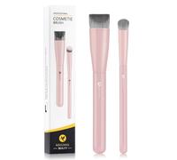 KINGMAS Pinceaux de maquillage Kabuki professionnels pour fond de teint, pinceau anti-cernes sous les yeux, pinceau contour du nez pour crème liquide, poudre, estompage (rose en forme de V))