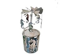 kingnero Carrousel Cadeau - Photophore Rotatif en métal pour décoration d'intérieur (Hippocampe)