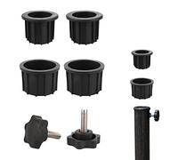 Kingovalley Lot de 4 pièces de Rechange pour Pied de Parasol de terrasse avec 2 Boutons de Rechange à Filetage M8 M8 pour Pied de Parasol de terrasse