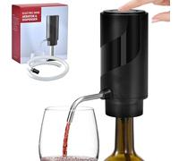 KINGOZOYI 2 en 1 Aérateur et Verseur Électrique de Vin Distributeur de Vin Rechargeable Automatiques Distributeur de Vin Électrique pour Amateurs de Vin - Chargement USB Noir