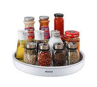 KINGOZOYI 30x30x5cm Plateau Tournant en Plastique, Plateau Epices Rangement Plateau Rond pour Rangement Épices Condiments Cuisine