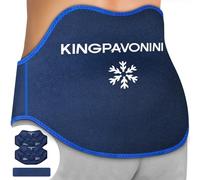 KingPavonini Lot de 2 packs de glace extra larges pour soulager les douleurs dorsales avec sangle d'extension, pour le bas du dos, pour chirurgie lombaire, sciatique, hernie discale, douleur du