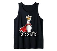 Kingpin Pin de Bowling Amusant Jeu de Mots Roi Bowler Blague Fun Débardeur