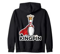 Kingpin Pin de Bowling Amusant Jeu de Mots Roi Bowler Blague Fun Sweat à Capuche
