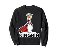 Kingpin Pin de Bowling Amusant Jeu de Mots Roi Bowler Blague Fun Sweatshirt