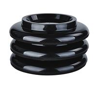 KingPoint Lot de 3 coupelles pour Roulette, tampons de Protection en ABS Plastique pour Roulette, Noir, adapté à Tous Types de Meubles
