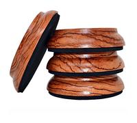 KingPoint Lot de 4 coupelles en bois dur - Tampons de protection pour pieds de meuble Piano roulettes - Jacoranda