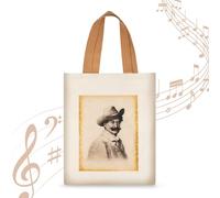 KingPoint Sac fourre-tout pour musicien, clés de piano, sac à main compositeur, sac fourre-tout pour amateurs de musique, sac cadeau