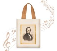 KingPoint Sac fourre-tout pour musicien, clés de piano, sac à main compositeur, sac fourre-tout pour amateurs de musique, sac cadeau, Sac à main musicien - e, Large