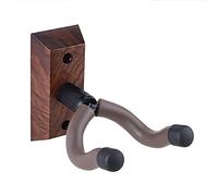 KingPoint Support mural pour guitare en noyer noir pour guitare acoustique et électrique - Noir