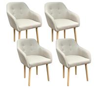 Kingpower 2/4/6/8 Chaises Table Á Manger Chaise Salle Manger Serre-Bras Fauteuil Couleurs Différente, Sélection:4 fauteuils - Beige
