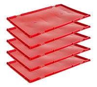 Kingpower 5X Couvercle Capot Boucher Caisse Viande Caisse Eurofleischkiste Rouge Caisse Empilement Plastique