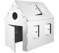 Kingpower Sélection Château de Chevalier Jouer Château Maison en Carton Maison de Jeu pour Enfants à Colorier, Modèle:Playhouse Blanche