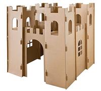 Kingpower Sélection Maison de Jeu pour Enfants - Château de Chevalier en Carton à Colorier, Modèle: Château du Chevalier 01