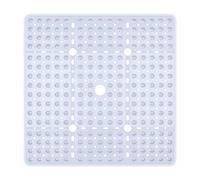 Kingrading Tapis de douche antidérapant XL 70 x 70 cm - Tapis de bain et de sol de douche - Ventouse puissante - Avec trous de drainage - Transparent - Antidérapant - Pour salle de bain