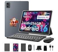 KINGRID Tablette avec Clavier Android 16-24Go RAM + 256Go ROM(2To TF), GMS Tablette Tactile, 5G Wi-FI, Gemini AI, 5000mAh, 8 MP+5 MP, GPS, Tablette 10 Pouces