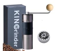 KINGrinder K6 Moulin à café manuel avec poignée droite 240 réglages de mouture réglables pour cafetière à piston, goutte à goutte, expresso avec cohérence d'assemblage en acier inoxydable, capacité de