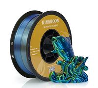 kingroon 3D Printer Filament PLA pour imprimante 3D, etc. (acide polylactique, soie rouge, jaune, bleu)