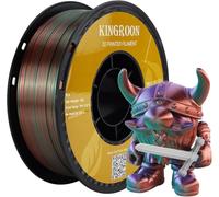 Kingroon Filament PLA en soie triple couleur pour imprimante 3D, précision dimensionnelle +/- 0,03 mm, bobine de 1 kg, 1,75 mm, filament Prionter 3D vert violet cuivre
