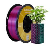 Kingroon Filament PLA pour imprimante 3D, filament PLA de soie tricolore, précision dimensionnelle +/- 0,03 mm, bobine de 1 kg (1 kg), 1,75 mm, rouge/bleu/vert