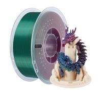 Kingroon Filament PLA pour imprimante 3D, filament PLA de soie tricolore, précision dimensionnelle +/- 0,03 mm, bobine de 1 kg (1 kg), 1,75 mm, rouge/bleu/vert