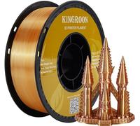 Kingroon Filament PLA soie triple couleur, filament PLA tricolore pour imprimante 3D, précision dimensionnelle +/- 0,03 mm, bobine de 1 kg, 1,75 mm, filament pour imprimante 3D rouge, bleu, jaune
