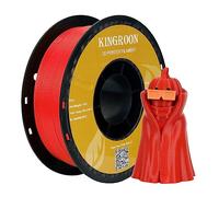 Kingroon PLA Filament d'imprimante 3D, précision dimensionnelle +/- 0,03 mm, bobine de 1 kg (2,2 lb), 1,75 mm, rouge