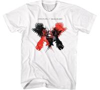 Kings of Leon T Shirt Only by The Night Adult White Short Sleeve American Rock Band Music Graphic Tees Manches Courtes(Medium)