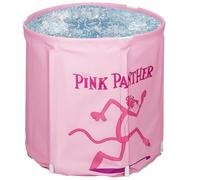 KingSaid Baignoire Pliable Adulte 70 x 65 cm Non Gonflable Baignoire Pliante en PVC pour Usage Domestique Spa pour Adultes sur Pied pour Salle de Bain (Rose flamant)