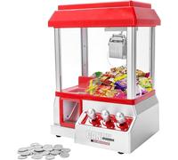 KingSaid Distributeur Bonbon - Machine à Bonbons Candy Grabber Mini Coin Pusher Musical avec 20 Jetons - Jouet Arcade à Piles pour Bonbons et Petits Jouets