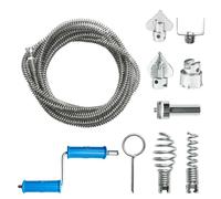 KingSaid Furet Déboucheur Canalisation 5m Manuel Électrique avec Argent | DéBoucheur Canalisation Flexible CâBle Acier 12Mm Avec Embouts Interchangeables Pour éVier Douche WC Nettoyage Professionnel