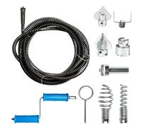 KingSaid Furet Déboucheur Canalisation 5m Manuel Électrique avec Têtes Noir | DéBoucheur Canalisation Flexible CâBle Acier 12Mm Avec Embouts Interchangeables Pour éVier Douche WC Nettoyage Professionnel