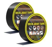 Kingsea 2pack 2" x 50'Waterproof Deck Joist Tape, Deck Joist Butyl Tape, Joist Tape for Decking, Decking Beam Tape, Self-Adhesive Flashing Joist Tape for Joists Beams Wood Deck