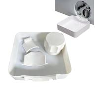 kingsea Bac de récupération pour machine à laver, bac de vidange pour machine à laver, bac de récupération + gouttière universelle + écrou + gouttière