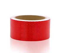 kingsea Bande réfléchissante autocollante, rouge, 5 cm x 10 m, film réfléchissant de haute intensité, pour remorques, vélos, postes d'avertissement, étanchéité