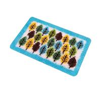 kingsea Kits de cravates à faire soi-même ensemble de tapis de point de croix, 60 x 40 cm tapis de bricolage ensemble de motifs de couleurs impression grille tapis à nouer soi-même crochet à cliquet