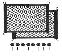 kingsea Lot de 2 grandes poches en filet pour ranger des filets élastiques 25 x 60 cm avec 8 vis de fixation pour camions, camping-cars, bateaux