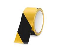 kingsea Ruban de délimitation autocollant - 33 m x 50 mm - Jaune et noir - Pour revêtements de sol, marquage d'obstacles, joints