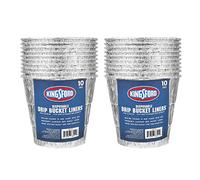 Kingsford Lot de 10 doublures jetables pour Seau d'égouttage en Aluminium pour Barbecue et Gril | Nettoyage Facile du Gril, s'adapte à la Plupart des seaux d'égouttement Standard (Lot de 2, 20 pièces
