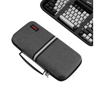 Kingshion Étui de clavier rigide à 75 %, étui de rangement rigide de voyage pour clavier portable 84 touches, compatible avec Keychron K2, clavier mécanique Logitech POP Keys. (étui uniquement) - Gris